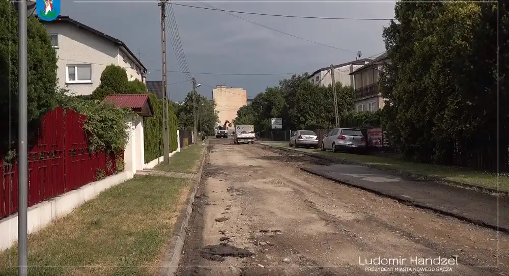 Trwa remont ul. Racławickiej w Nowym Sączu