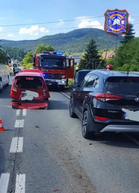 Kolizja w Łabowej. Dwie osoby poszkodowane
