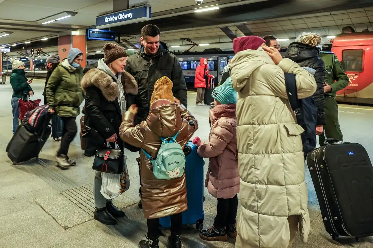 Pociąg z uchodźcami z Ukrainy dotarł do Krakowa