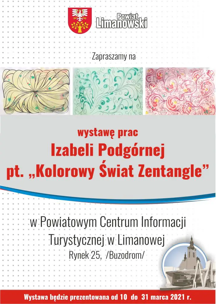 W PCIT w Limanowej można obejrzeć wystawę prac Izabeli Podgórnej „Kolorowy Świat Zentangli”