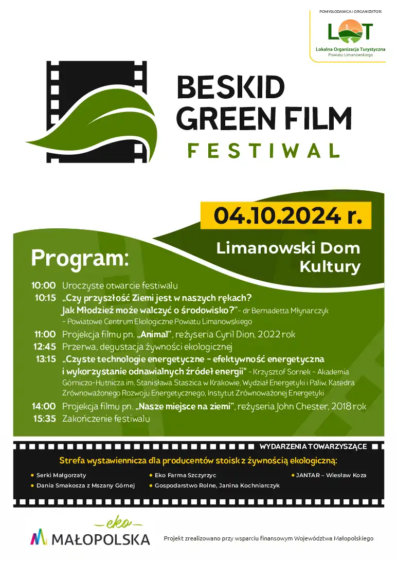 Beskid Green Film Festiwal. Ekologiczne Kino i Eko-Targi w Limanowej