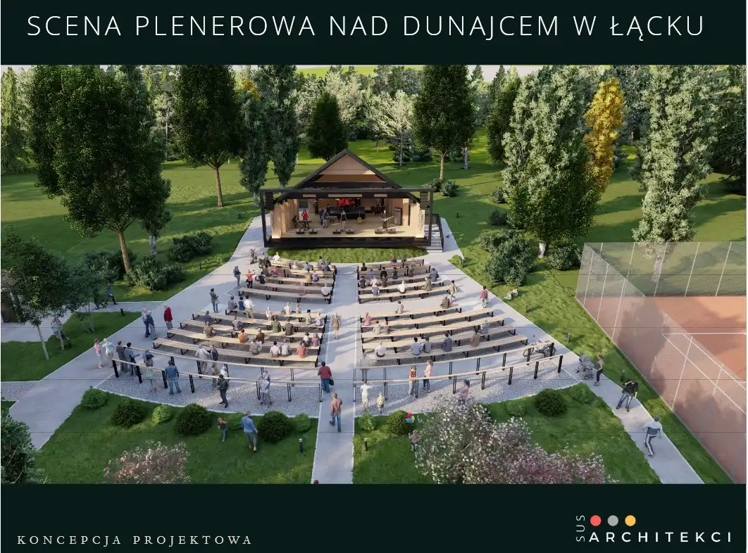 Łącko zyska nową scenę plenerową. Projekt w Parku Rekreacji nad Dunajcem