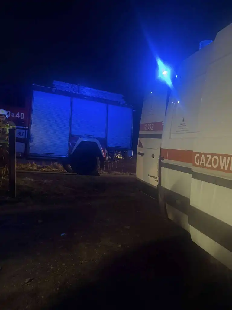 Niebezpieczna usterka gazociągu. Strażacy w akcji w Kamionce Wielkiej