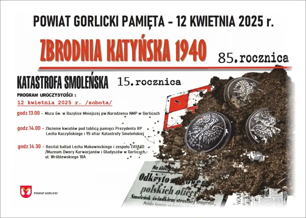 Gorlice pamiętają. Hołd dla Ofiar Katynia i Smoleńska