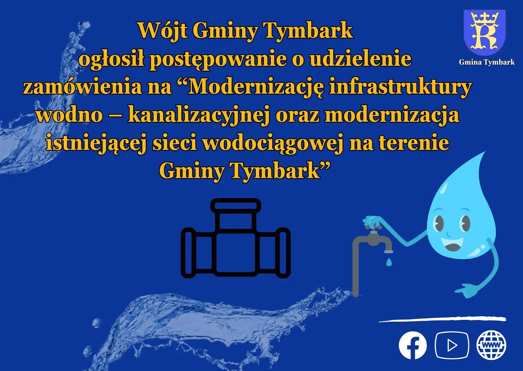 Gmina Tymbark ogłasza przetarg na modernizację sieci wodno-kanalizacyjnej