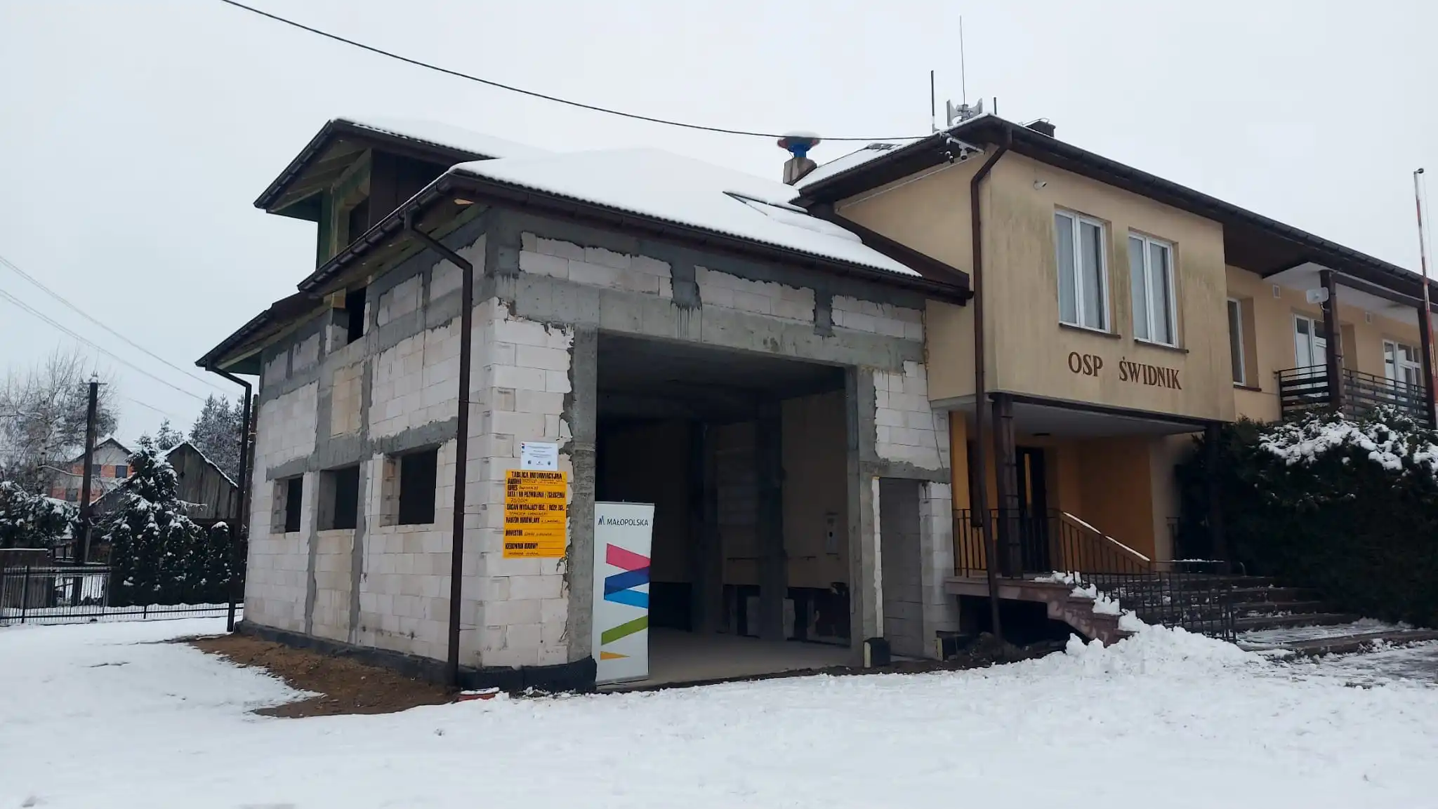 Pierwszy etap rozbudowy remizy OSP Świdnik ukończony