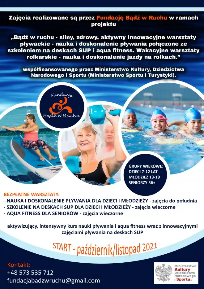 Nowy Sącz: Bezpłatne warsztaty pływania na deskach SUP i aqua fitness