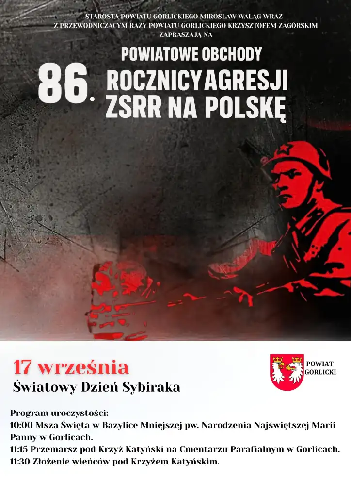 Rocznica agresji ZSRR na Polskę. Uroczystości w powiecie gorlickim