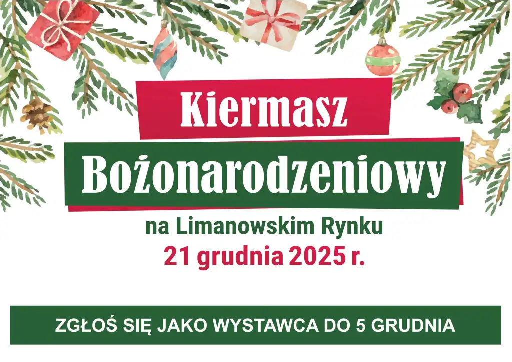 Limanowa w świątecznym rytmie. Ruszają zgłoszenia na VI Kiermasz Bożonarodzeniowy