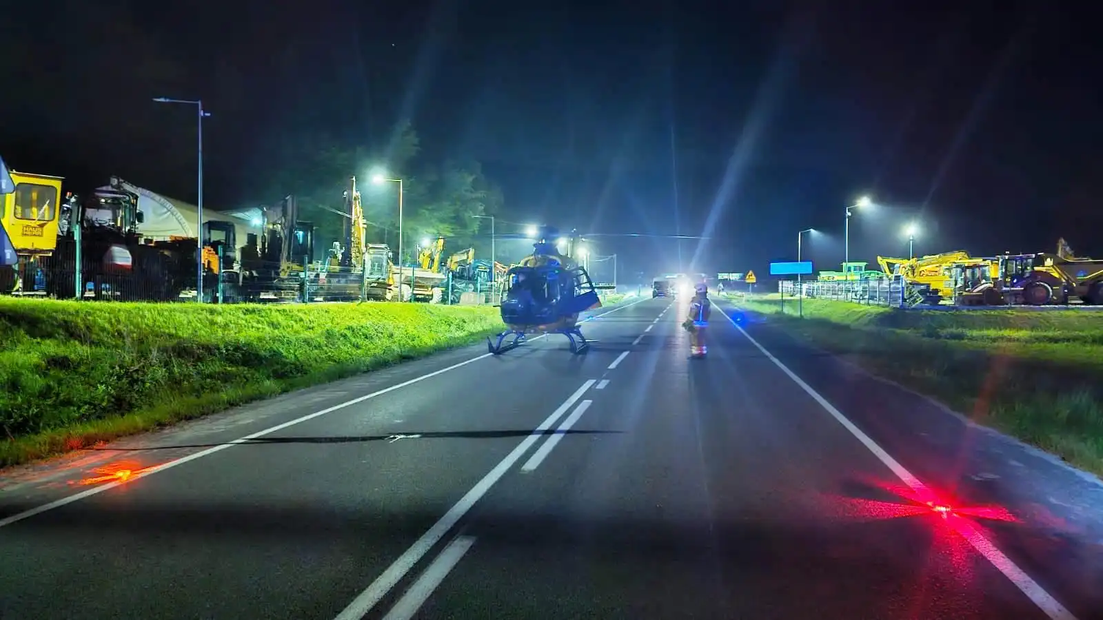 Wypadek w Witowicach Górnych. W akcji śmigłowiec LPR