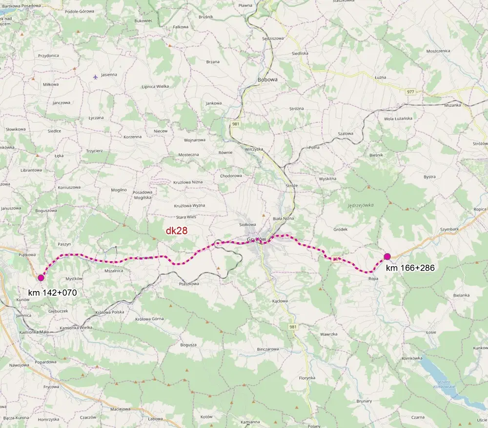Umowa na opracowanie dokumentacji projektowej DK28 Nowy Sącz - Ropa podpisana
