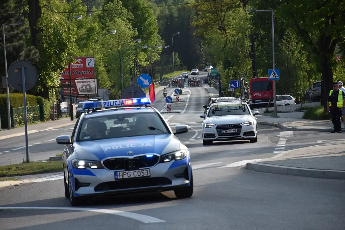 Małopolscy Policjanci zabezpieczali Wyścig Kolarski Juniorów