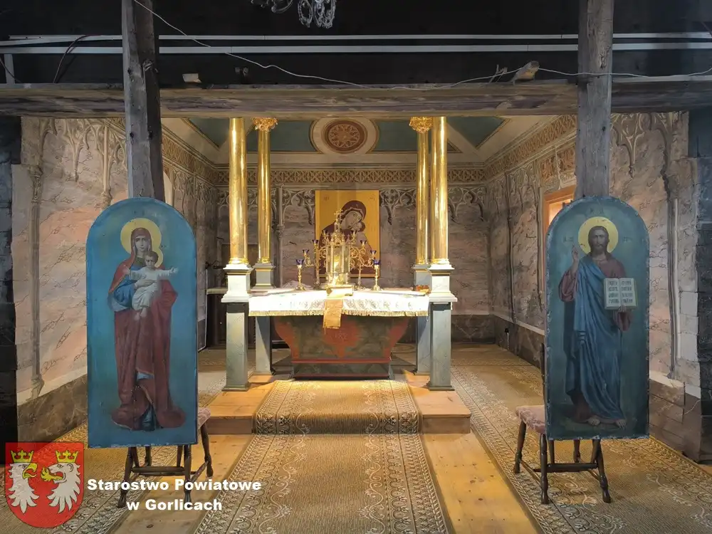 Konserwacja zabytków w Wysowej. Odnowiony ołtarz główny w cerkwi św. Archanioła Michała