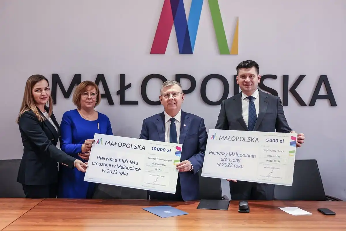 Małopolska: Pierwsze dzieci urodzone w 2023 roku