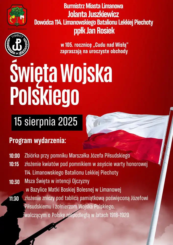 Święto Wojska Polskiego w Limanowej. Hołd dla bohaterów i patriotyzm