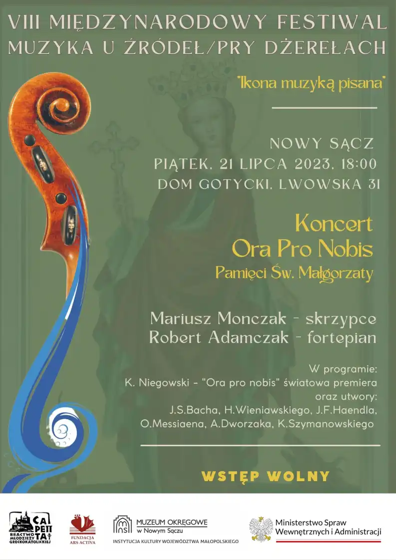 21 lipca Koncert Ora Pro Nobis w Domu Gotyckim