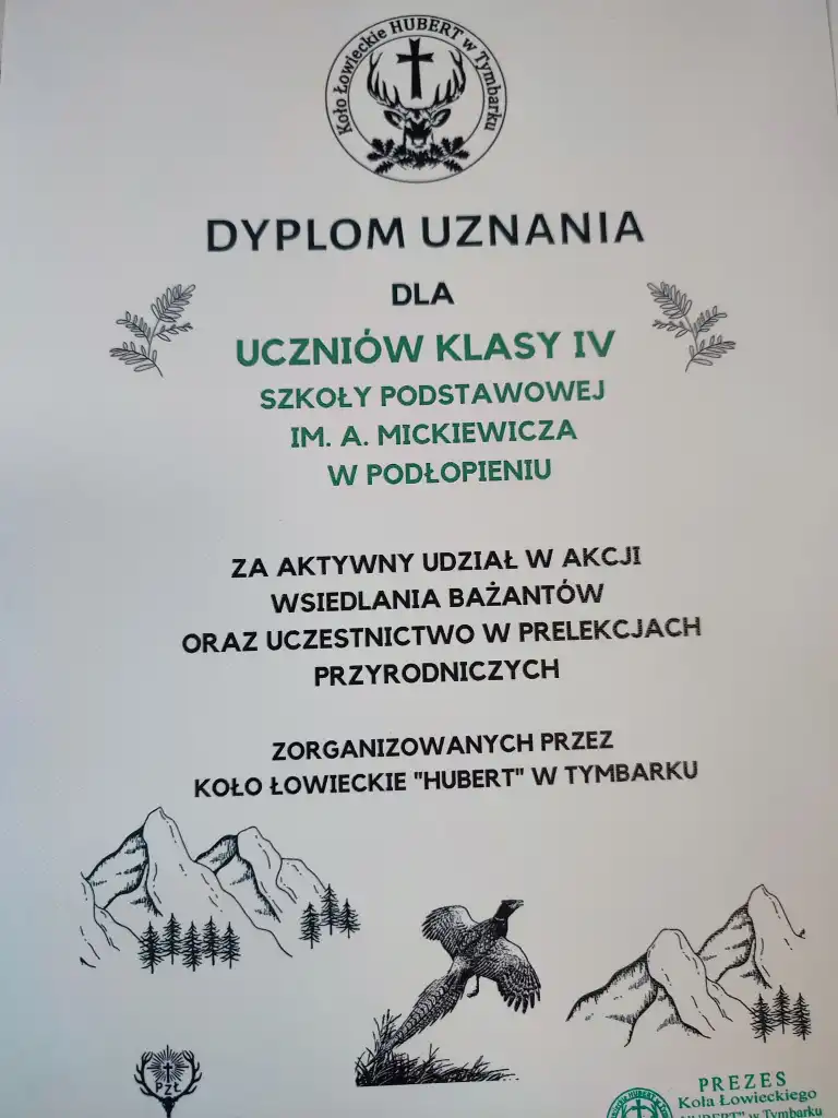 Edukacja w terenie. Zasiedlanie bażantów w Podłopieniu. Lekcja przyrody na żywo