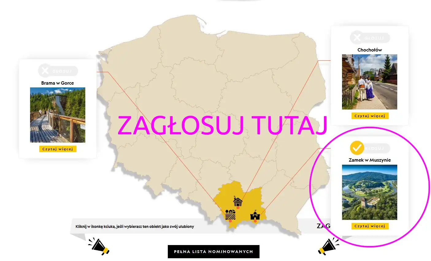 Zamek w Muszynie nominowany w plebiscycie National Geographic Magazine Poland