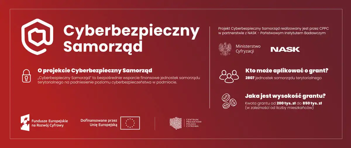 Gmina Łososina Dolna z grantem w wysokości 850 tys. zł w ramach programu "Cyberbezpieczny samorząd"