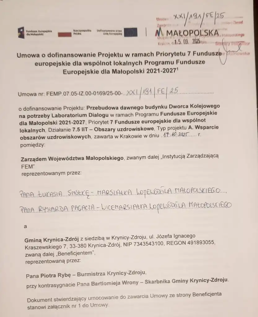 Dworzec PKP w Krynicy-Zdroju doczeka się modernizacji. Ogłoszono przetarg