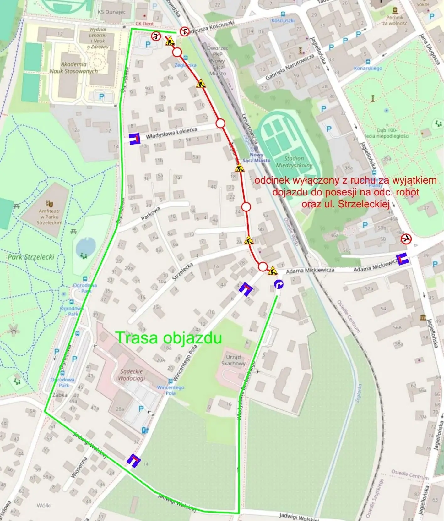 Ważna zmiana dla kierowców w Nowym Sączu. Zamknięcie ul. Żeglarskiej