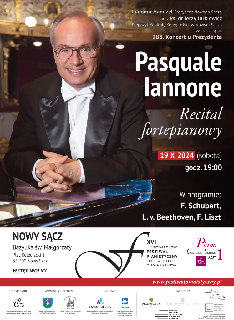 288. Koncert u Prezydenta w Nowym Sączu. Recital fortepianowy Pasquale Iannone
