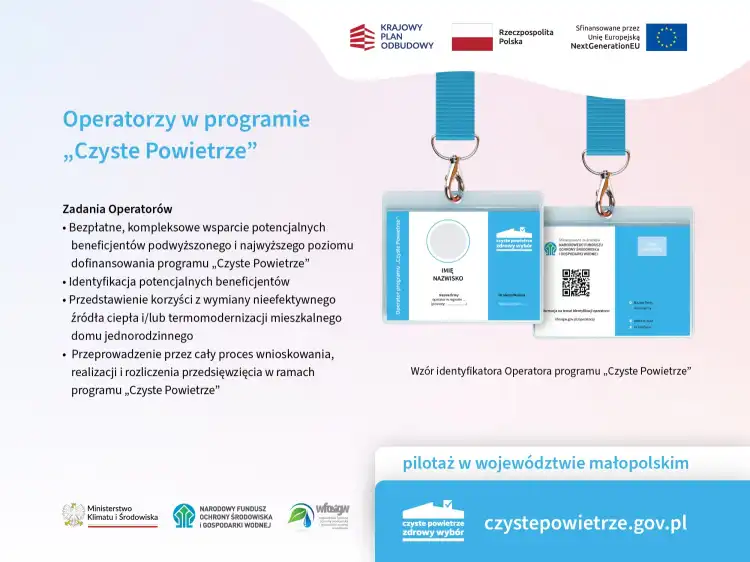 Pięciu nowych operatorów programu „Czyste Powietrze”. Pomogą w sprawniejszej wymianie kotłów bezklasowych w Małopolsce