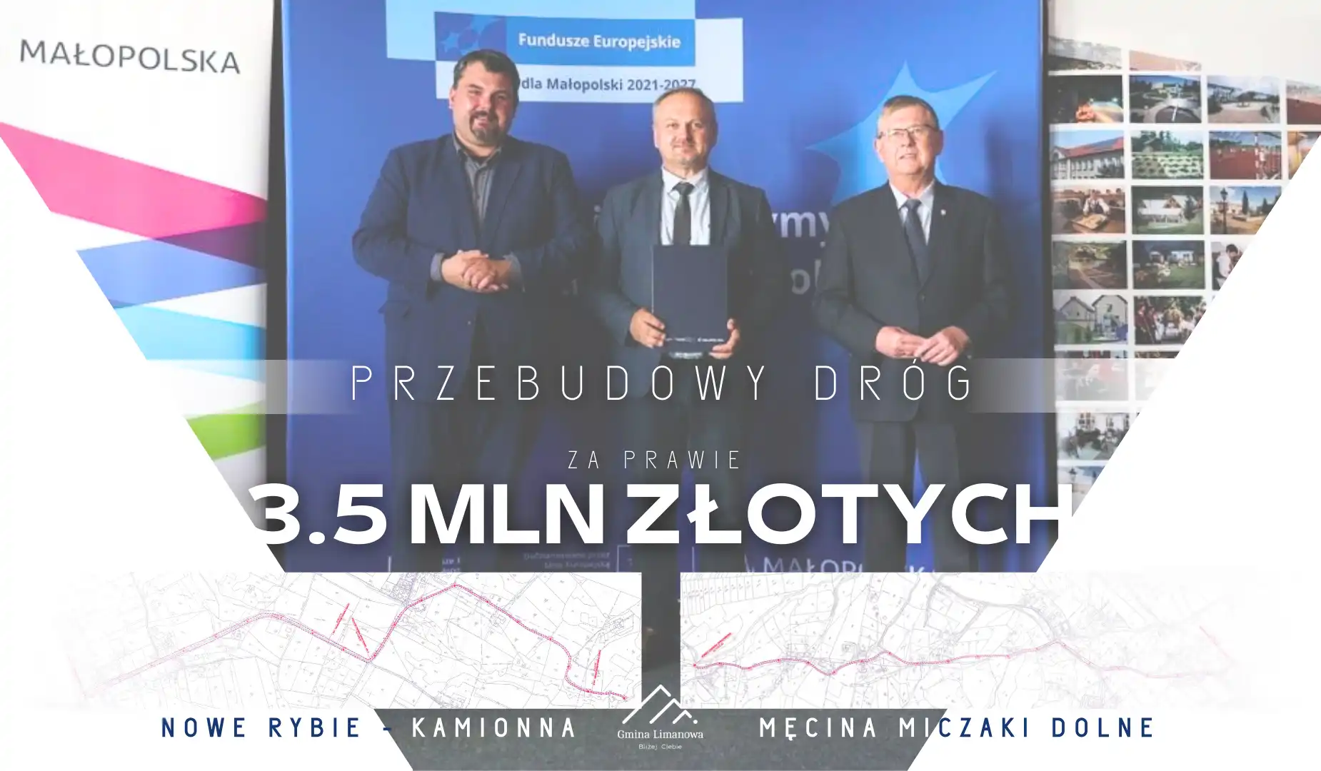 Ponad 2,8 mln zł na nowe drogi w gminie Limanowa