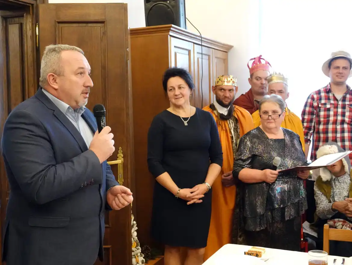 Spotkanie wigilijne w Powiatowym Ośrodku Wsparcia w Zbyszycach