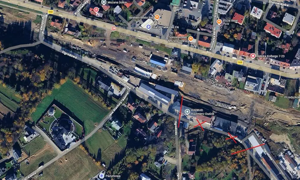 Zamkną fragment ul. Ogrodowej w Mszanie Dolnej. Kierowców czekają kolejne utrudnienia