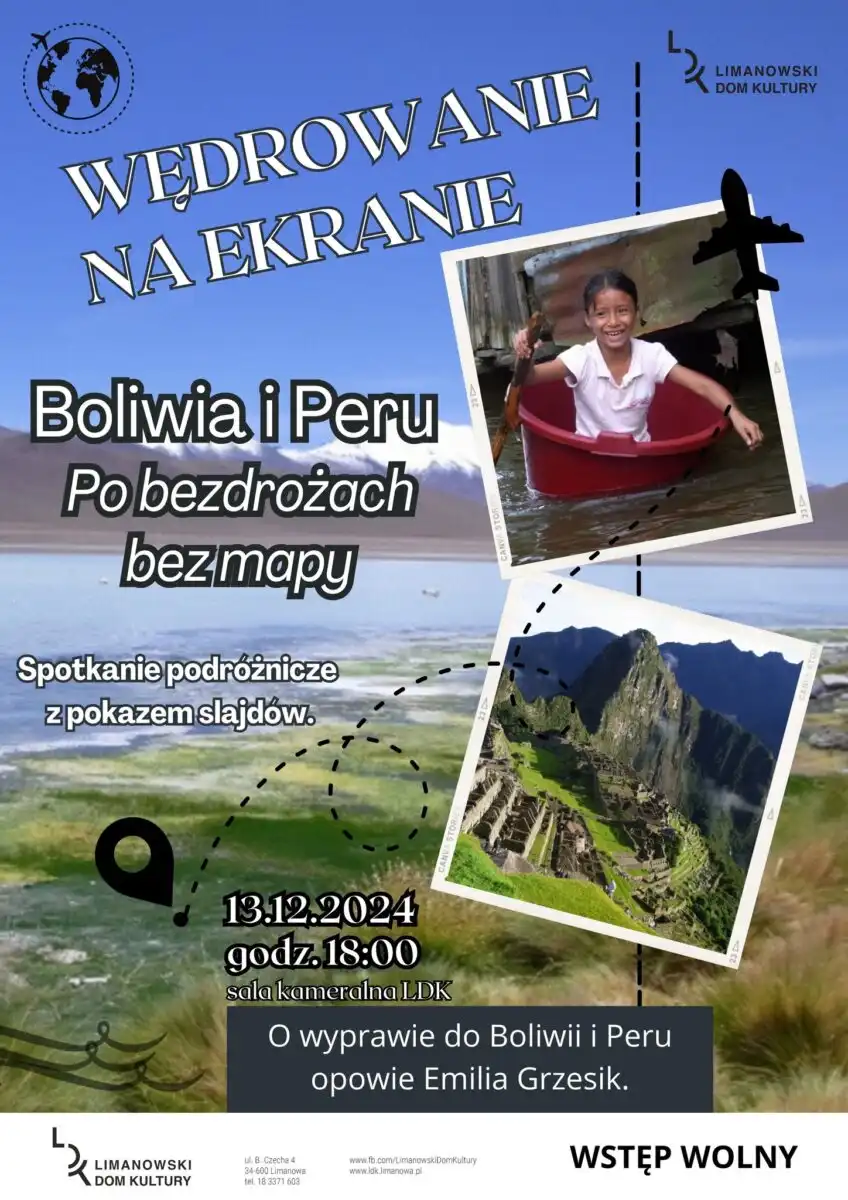 Wędrowanie na ekranie. Niezwykła podróż po Boliwii i Peru w Limanowej