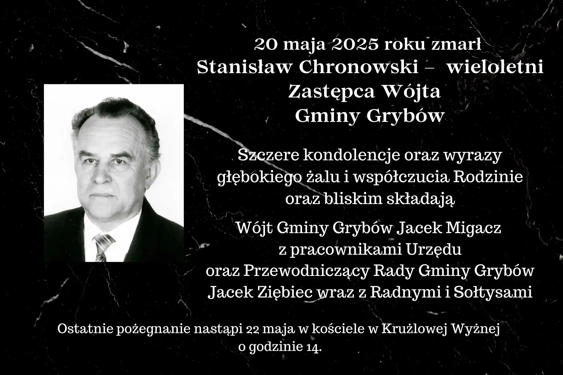 Zmarł Stanisław Chronowski. Wieloletni samorządowiec i społecznik