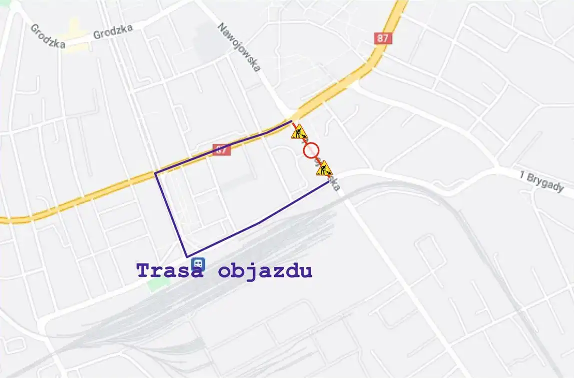 Uwaga! Od 16 listopada zamknięty dla ruchu odcinek ul. Nawojowskiej