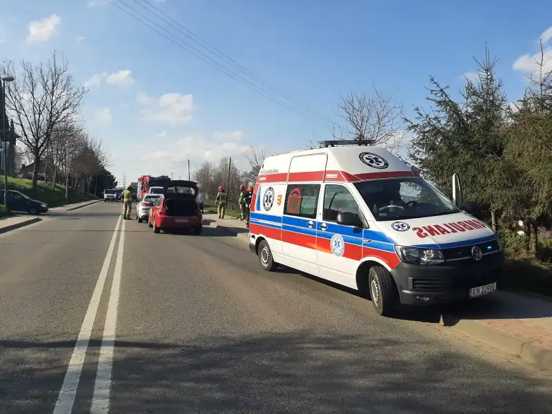 Kraksa na ul. Nawojowskiej w Nowym Sączu