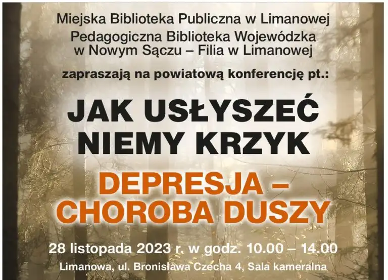 Limanowa: 28 listopada konferencja poświęcona problematyce depresji