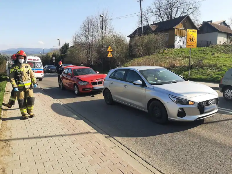 Kraksa na ul. Nawojowskiej w Nowym Sączu