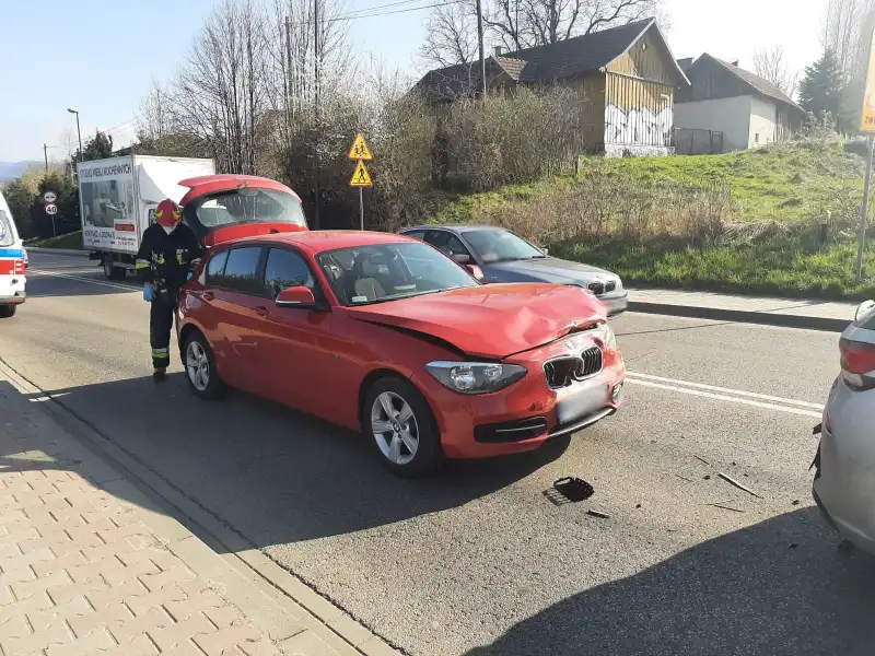 Kraksa na ul. Nawojowskiej w Nowym Sączu