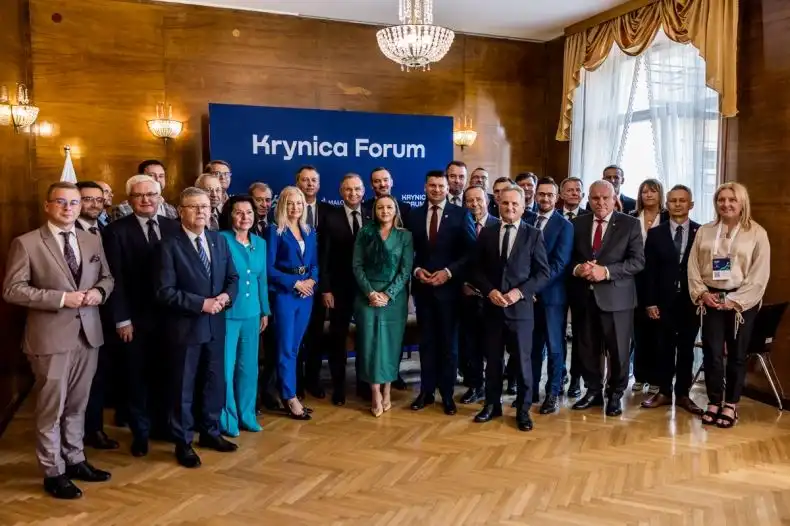 Krynica Forum 2024. Prezydent Duda z Samorządowcami Małopolski. Rozmowy pełne optymizmu