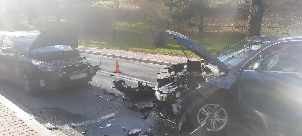Wypadek w Krynicy-Zdroju. Jedna osoba trafiła do szpitala
