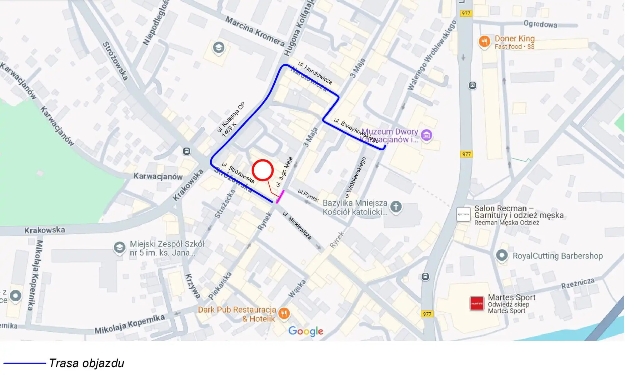 Uwaga! II etap prac przy gorlickim Rynku. Zmiana organizacji ruchu od 10 marca