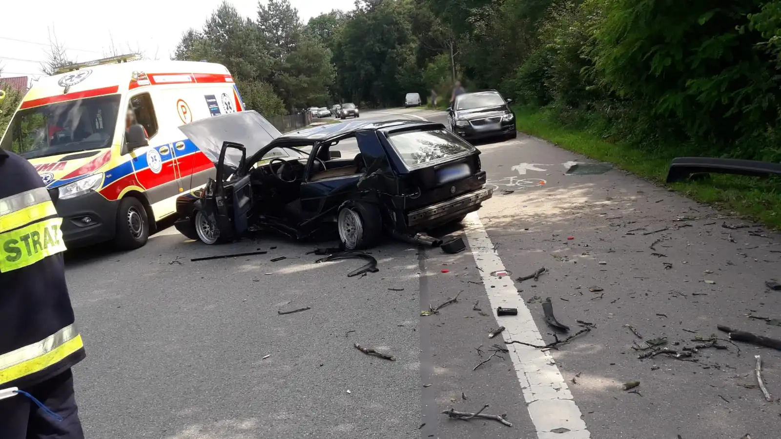 W Zagorzynie zderzyły się dwie osobówki