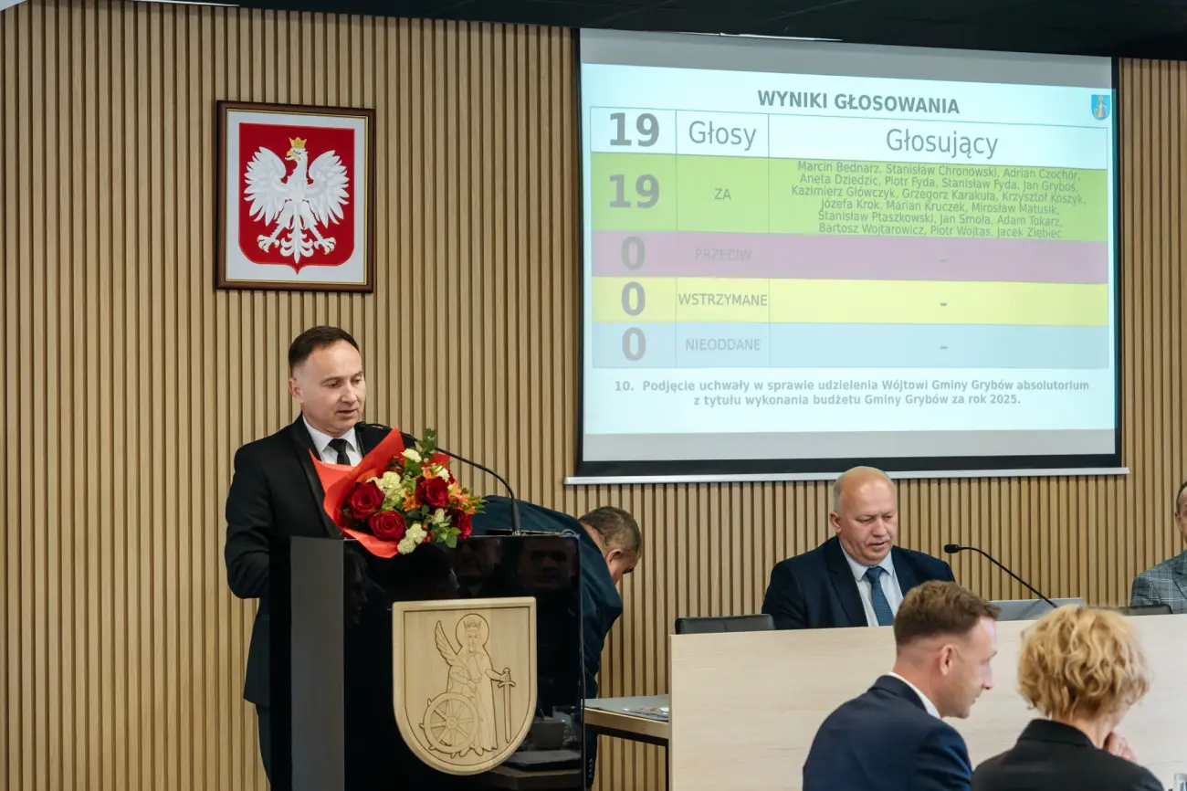 Rada Gminy Grybów zdecydowała. Wójt Jacek Migacz z absolutorium za 2025 rok