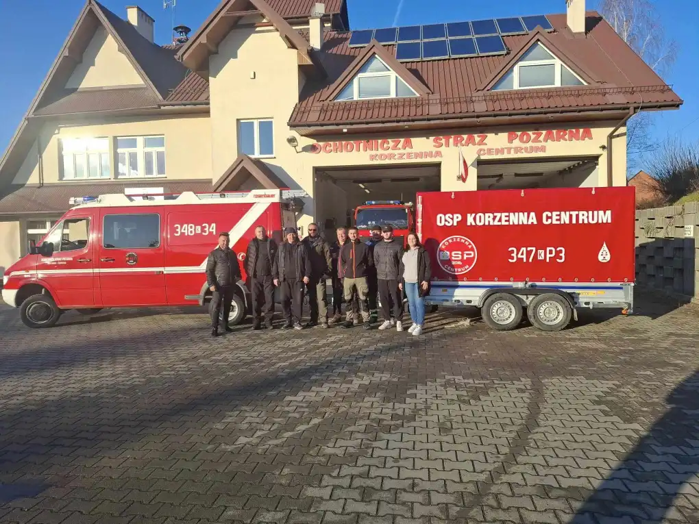 OSP Korzenna Centrum z nową pompą