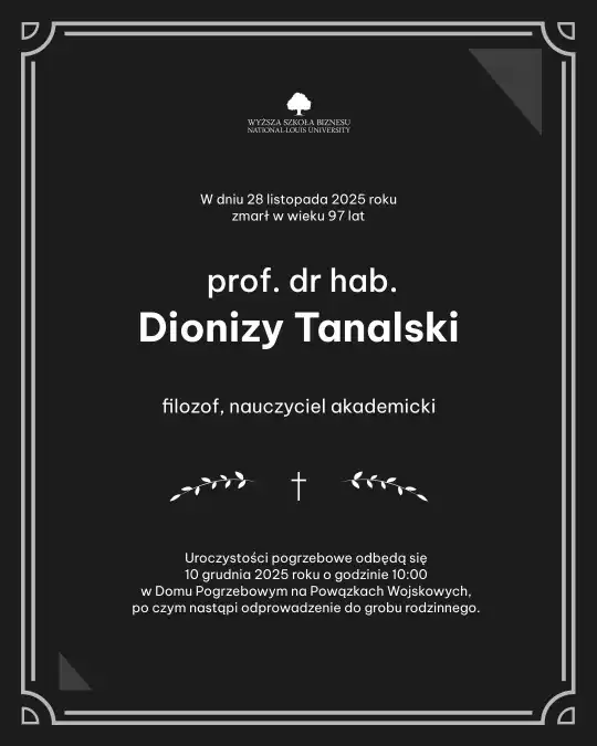 Zmarł profesor Dionizy Tanalski, ceniony badacz i nauczyciel akademicki