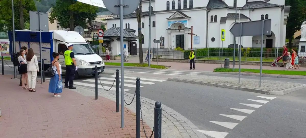 Pierwsze rozgrywki w ramach Igrzysk Europejskich na Sądecczyźnie. Policjanci dbają o bezpieczeństwo w Krynicy-Zdroju