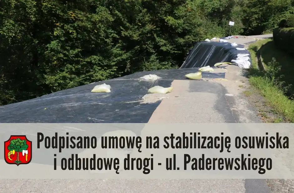 Limanowa: Umowa na stabilizację osuwiska przy ul. Paderewskiego podpisana