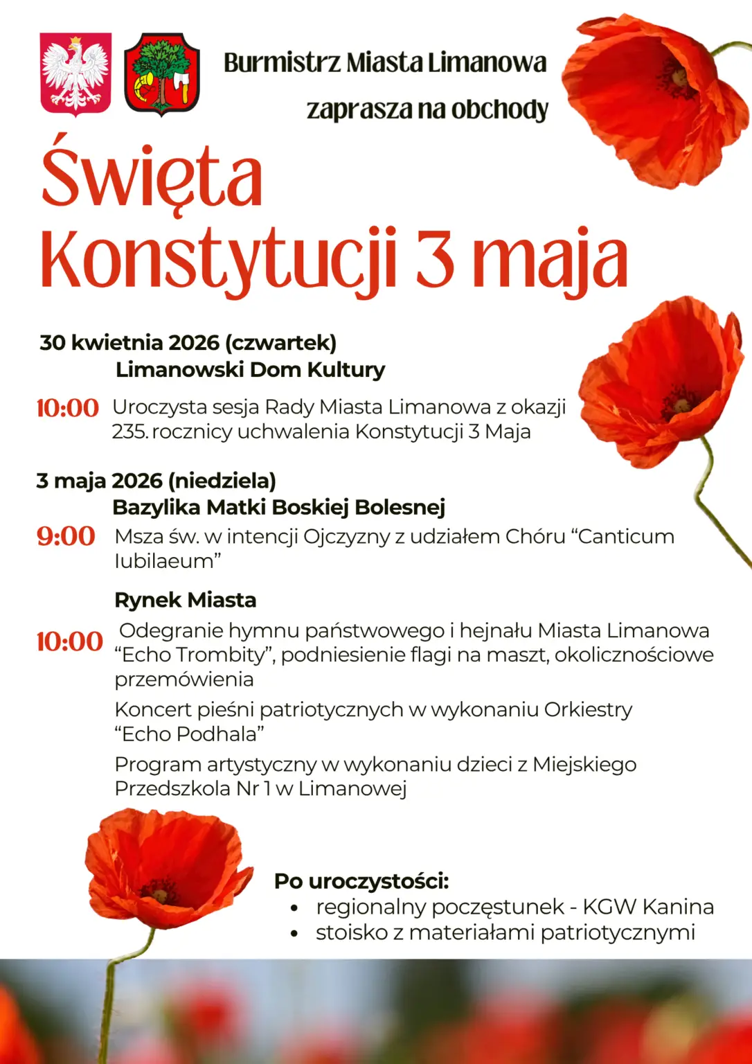 Rocznica, która łączy pokolenia. Tak Limanowa uczci 3 maja