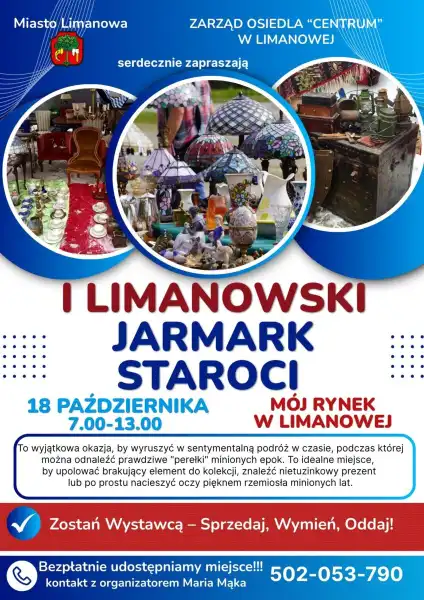 Limanowa odkryje skarby przeszłości. I Jarmark Staroci już w październiku