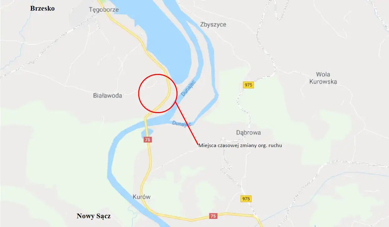 Uwaga! Zmiana organizacji ruchu, w związku z budową najazdów na most w Kurowie