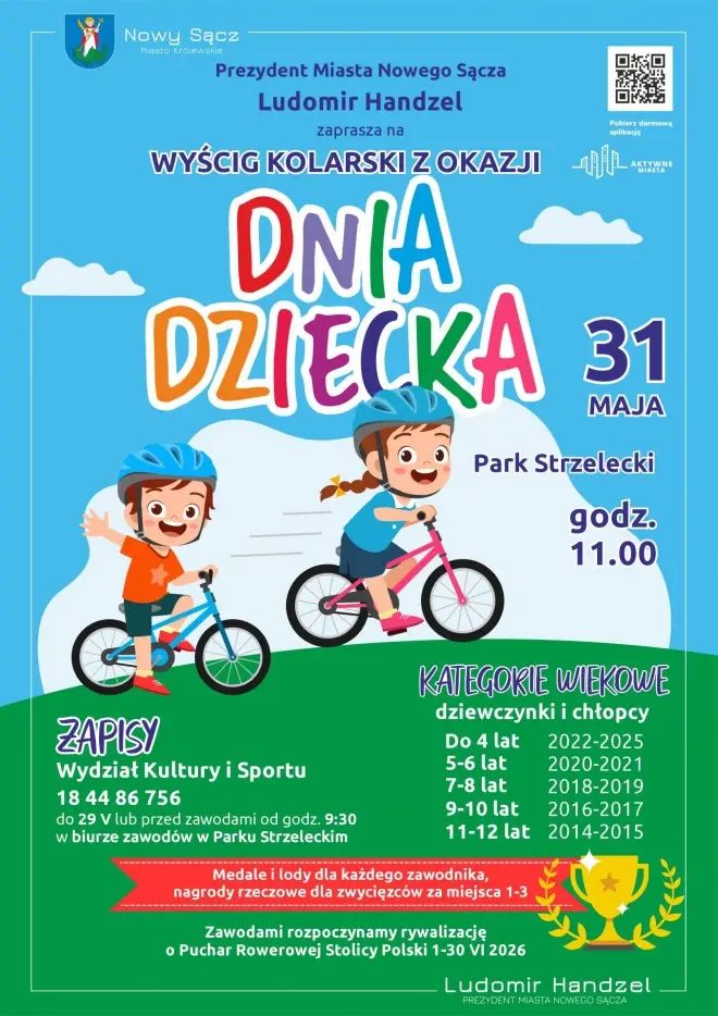 Medale, nagrody i dobra zabawa. Dziecięcy wyścig kolarski już 31 maja